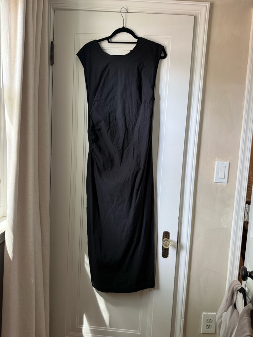 Anthropologie Black Sleeveless Midi Dress Maeve